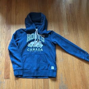 Navy blue women’s Roots hoodie